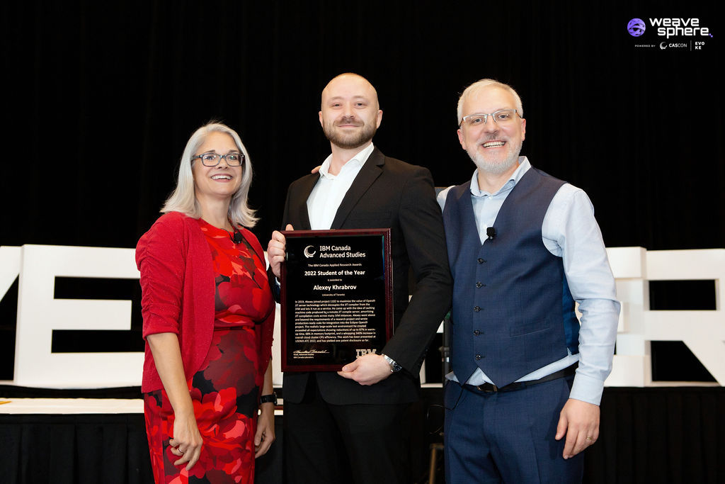 Alexey Khrabrov wins the 2022 Student of the Year award! (IBM CAS)